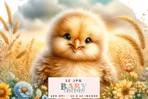 Adorable Baby Chicken Illustrations and Bunny Clipart for Creative Projects