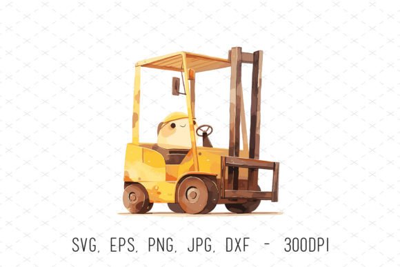 Construction Truck Forklift Nursery Png: Elevating Digital Art for Modern Creators