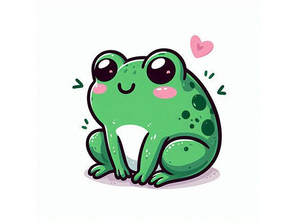 Cute Cartoon Frog: A Versatile Design Asset