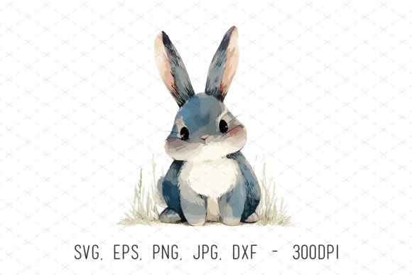 Cute Watercolor Rabbit Bunny Clipart: A Versatile Asset for Modern Creators