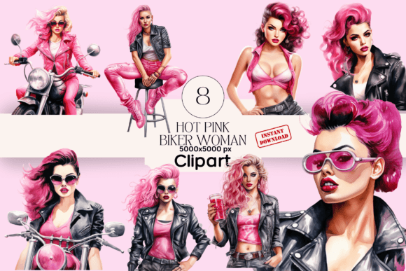 Hot Pink Biker Woman Clipart: A Guide to Choosing and Using High-Quality Digital Assets
