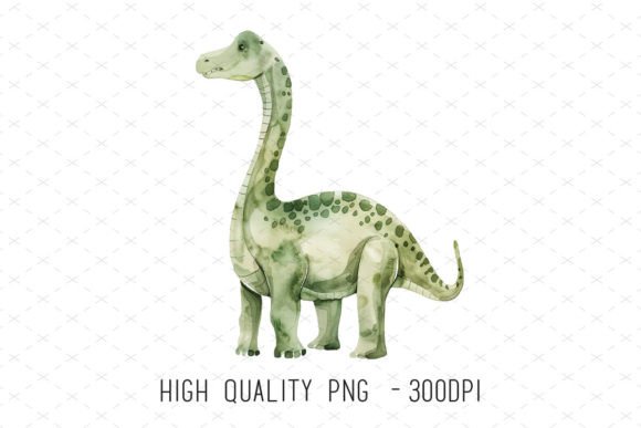 Nursery Watercolor Dinosaur Clipart PNG
