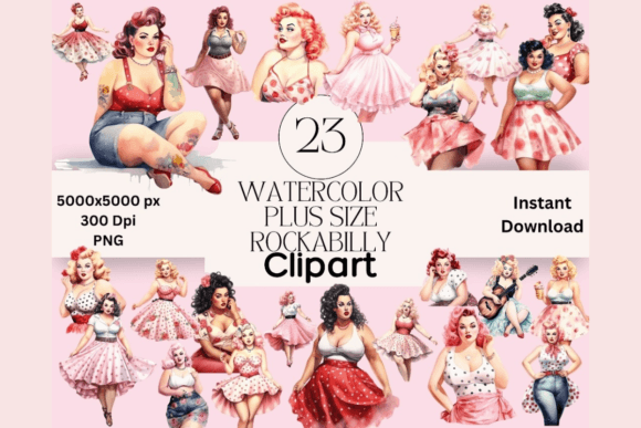 Plus Size Pin Up Girl Clipart: A Creative Resource Guide