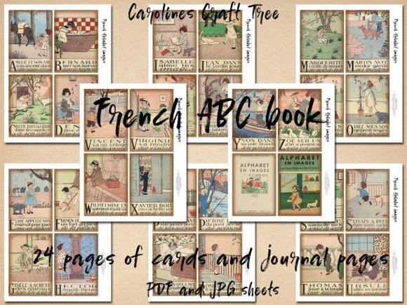 Reviving Vintage Charm: The Art of French ABC Childrens Book Ephemera