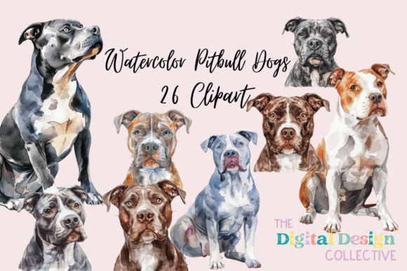 Unlocking Creativity with Watercolor Pitbull Dog Clipart for Modern Crafting