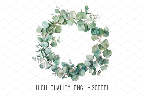 Watercolor Wreath Eucalyptus Frame Png: Elevating Digital and Physical Designs